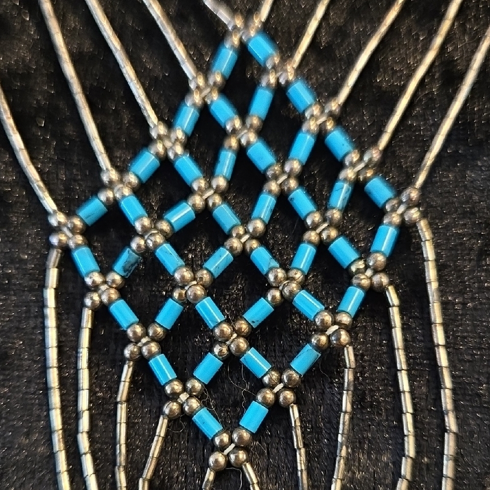 Source Unknown Elegant Sterling And Turquoise Nec… - image 3